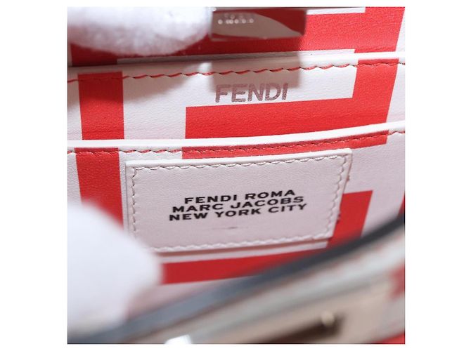 Fendi Peekaboo Couro Mini Branco - vista 6