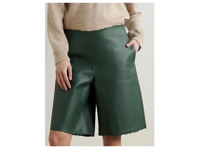 Shorts de couro verde Loewe - vista 2