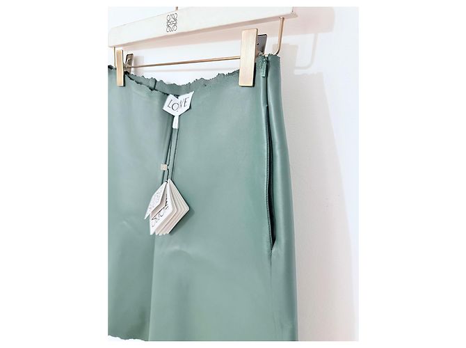 Shorts de couro verde Loewe - vista 6