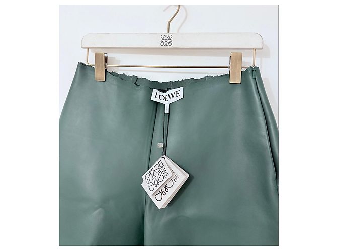 Shorts de couro verde Loewe - vista 7