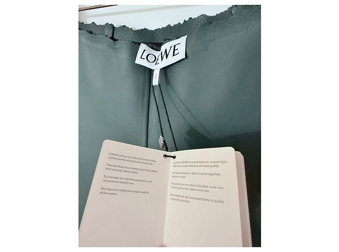 Shorts de couro verde Loewe - vista 9