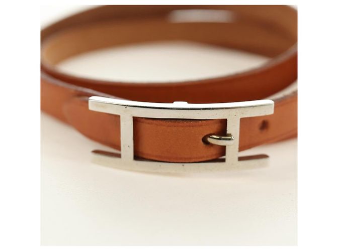 Hermès Hermes Hapi 3 Leder mit Metall Braun - Ansicht 5