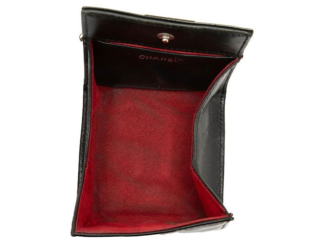 Chanel Chocolate Bar Geldbörse/Kleingeldbeutel Schwarz - Ansicht 6