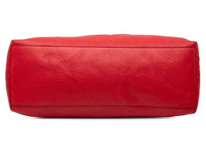 Borsa Tote Gucci Soho con Frange e Tracolla a Catena Rosso - vista 3