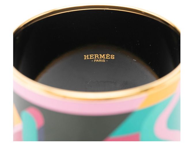 Hermès Bracciale Charm in Smalto Cloisonné Hermes Multicolore D'oro - vista 4