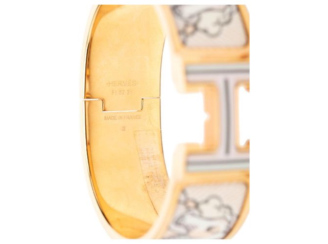 Hermès Bracciale Hermes Clic Clac H PM Pegasus Multicolore D'oro - vista 4