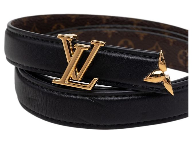 Cinturón Louis Vuitton Pretty LV Reversible M8232X Castaño Negro - vista 4