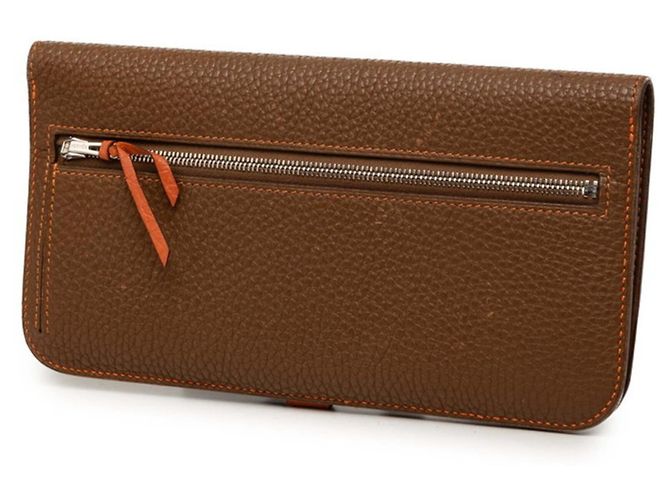 Hermès Hermes Dogon Duo GM Bi-fold Long Wallet Braun - Ansicht 2