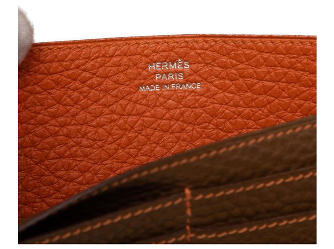 Hermès Hermes Dogon Duo GM Bi-fold Long Wallet Braun - Ansicht 6