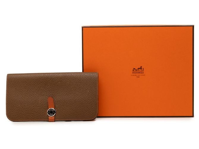 Hermès Hermes Dogon Duo GM Bi-fold Long Wallet Braun - Ansicht 8
