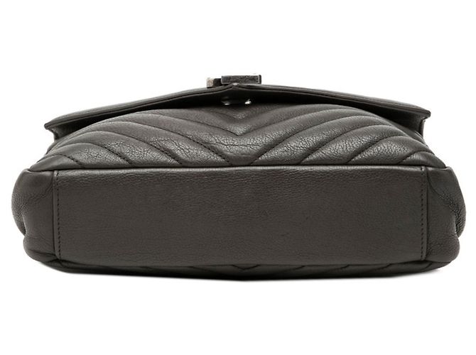 Saint Laurent YSL Monogram College gesteppte Handtasche Medium Braun - Ansicht 3
