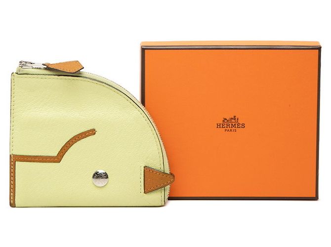 Hermès Cartera/Monedero Paddock Hermes Castaño Amarillo - vista 7