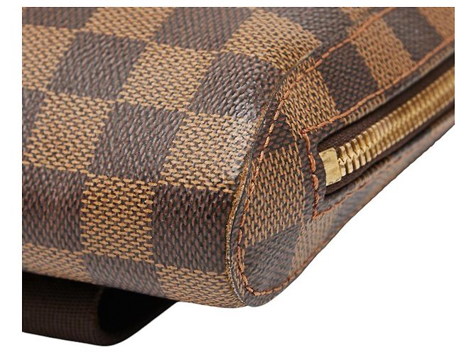 Borsa a Spalla Louis Vuitton Damier Geronimos Marrone - vista 4