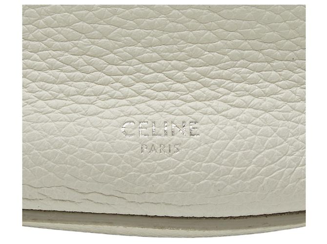 Céline Bolsa Celine Big Bag Bucket Nano Branco - vista 12