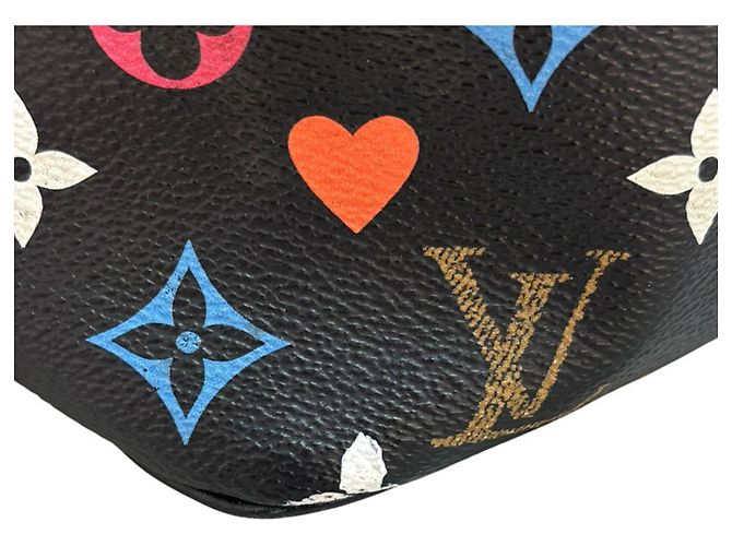 Borsa Tote Louis Vuitton Game On Monogram Neverfull MM Nero Multicolore - vista 4
