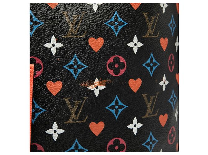 Borsa Tote Louis Vuitton Game On Monogram Neverfull MM Nero Multicolore - vista 5