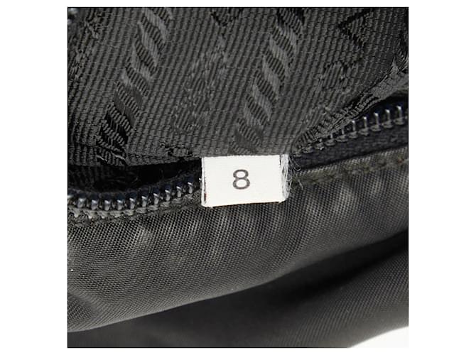 Borsa a tracolla con placca logo Triangle Prada Nero - vista 11