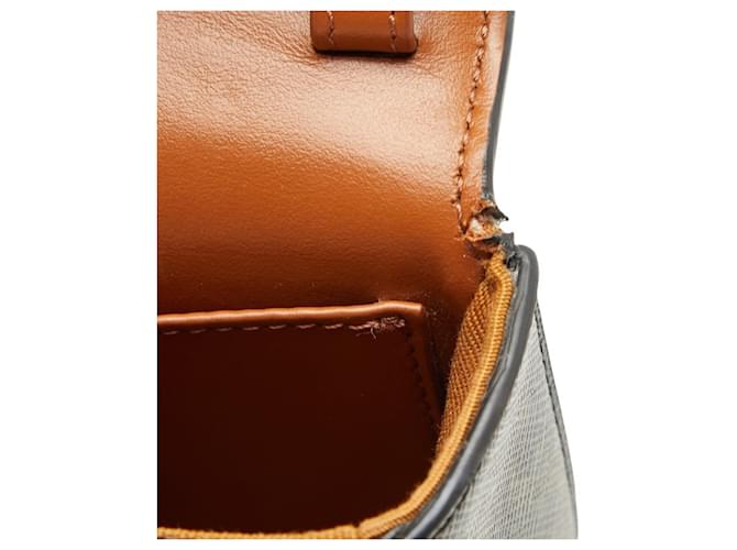 Céline Borsa a tracolla e a spalla Celine Triomphe Mini Claude Marrone Nero - vista 6