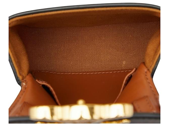 Céline Borsa a tracolla e a spalla Celine Triomphe Mini Claude Marrone Nero - vista 7