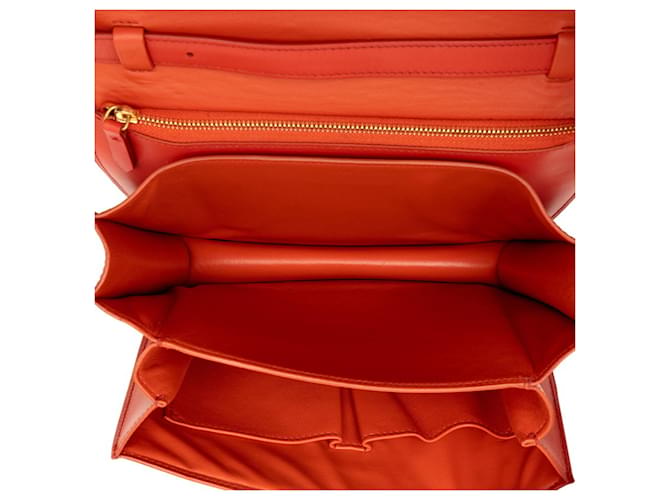 Céline Borsa a tracolla Celine Classic Box Medium Arancione - vista 4