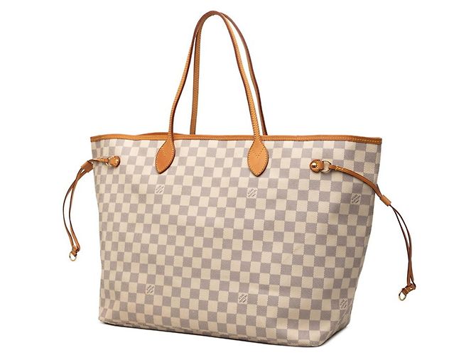 Borsa Tote Louis Vuitton Damier Azur Neverfull GM Bianco - vista 2