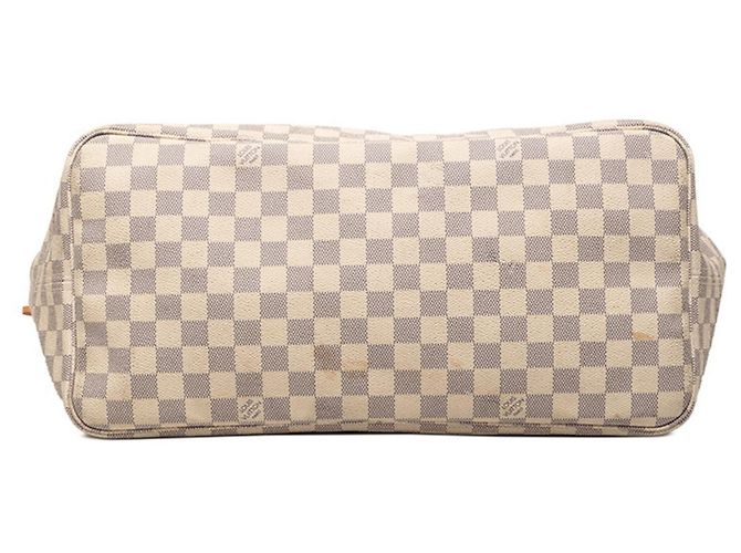 Borsa Tote Louis Vuitton Damier Azur Neverfull GM Bianco - vista 3