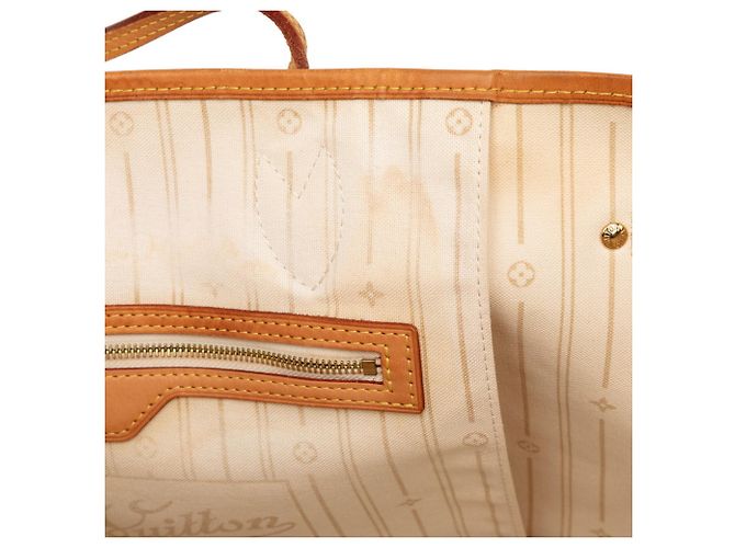 Borsa Tote Louis Vuitton Damier Azur Neverfull GM Bianco - vista 5