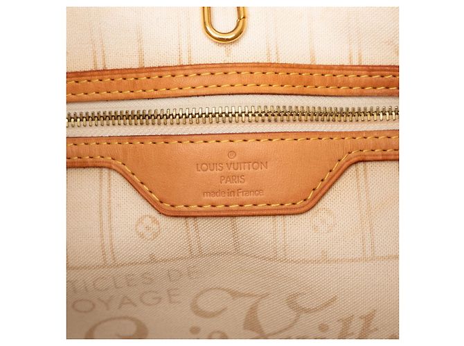 Borsa Tote Louis Vuitton Damier Azur Neverfull GM Bianco - vista 8