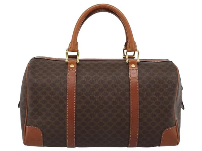 Céline Celine Vintage Macadam Boston em lona e couro Marrom - vista 2