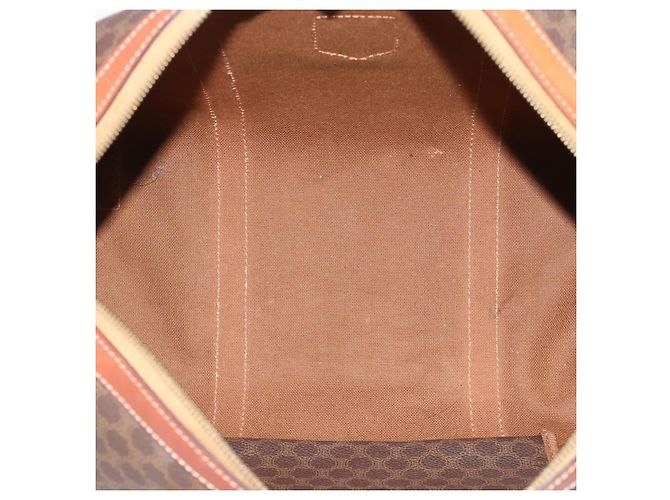 Céline Celine Vintage Macadam Boston em lona e couro Marrom - vista 5