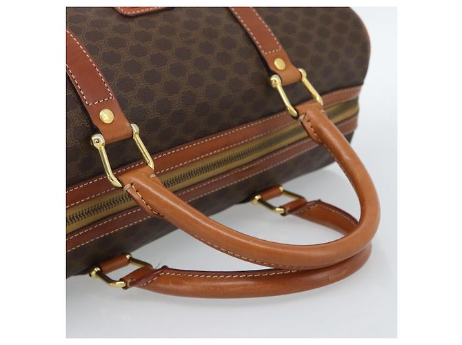 Céline Celine Vintage Macadam Boston em lona e couro Marrom - vista 6
