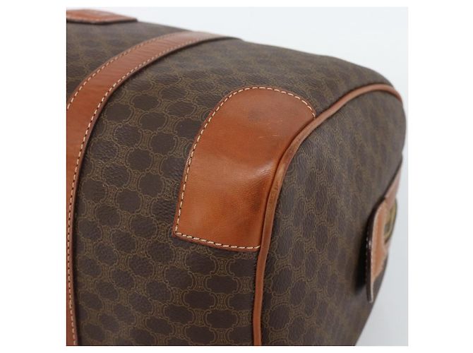 Céline Celine Vintage Macadam Boston em lona e couro Marrom - vista 7