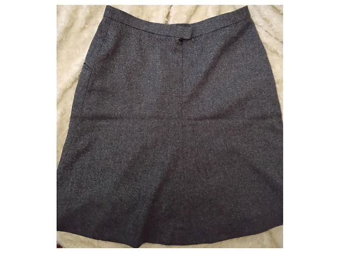 Falda evasé de tejido Valentino en tweed gris - vista 4