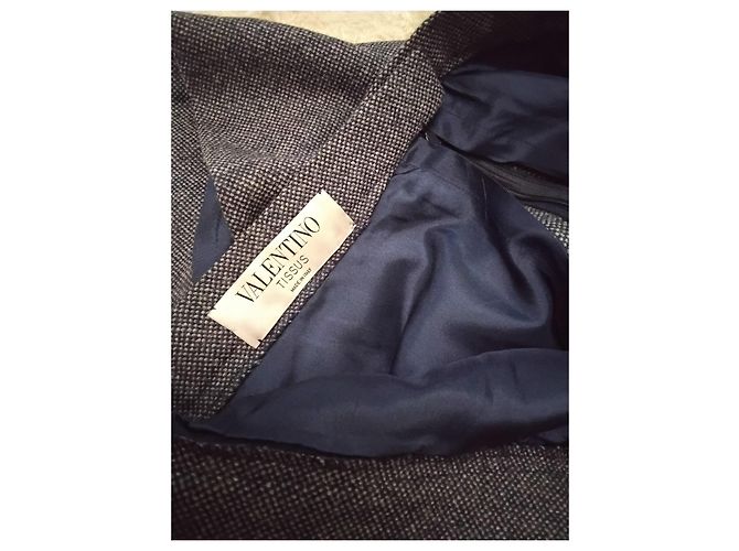 Falda evasé de tejido Valentino en tweed gris - vista 5