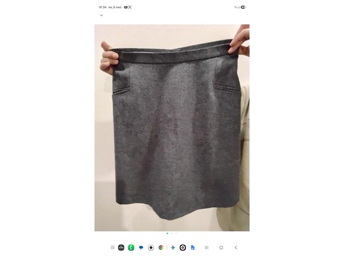 Falda evasé de tejido Valentino en tweed gris - vista 7