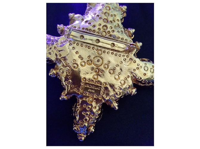 Autre Marque Spilla Vintage Jacky de G Paris Croce Perle D'oro - vista 2