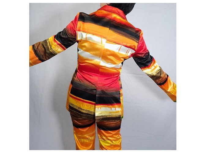 Autre Marque Traje Moschino Jeans efecto pintura Multicolor Naranja - vista 11