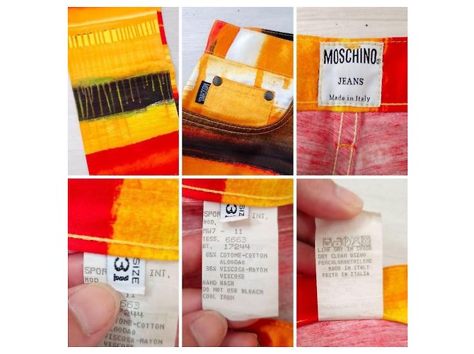 Autre Marque Traje Moschino Jeans efecto pintura Multicolor Naranja - vista 13