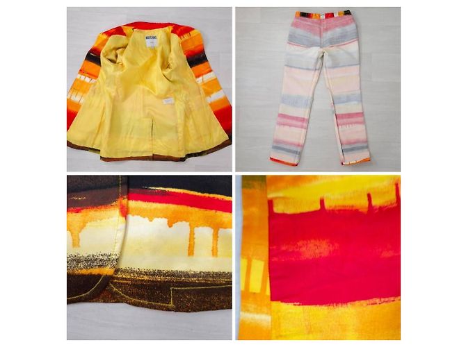 Autre Marque Traje Moschino Jeans efecto pintura Multicolor Naranja - vista 14