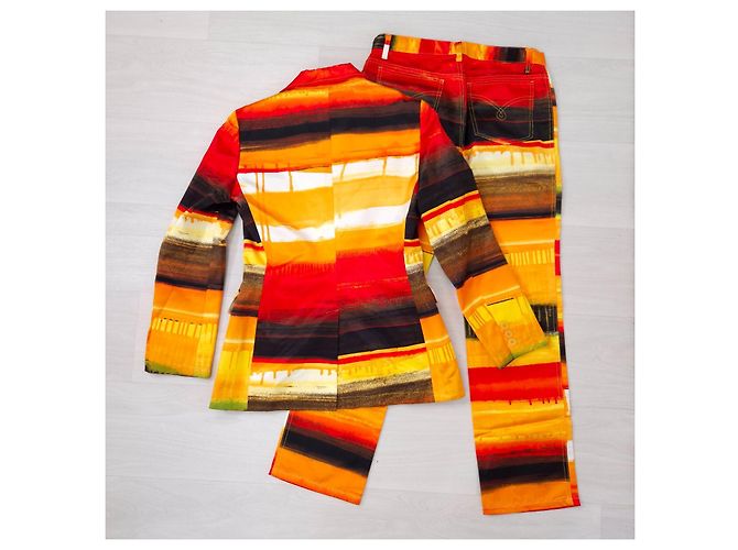 Autre Marque Traje Moschino Jeans efecto pintura Multicolor Naranja - vista 4