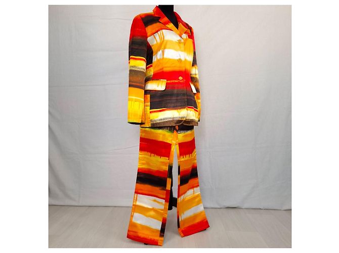 Autre Marque Traje Moschino Jeans efecto pintura Multicolor Naranja - vista 6