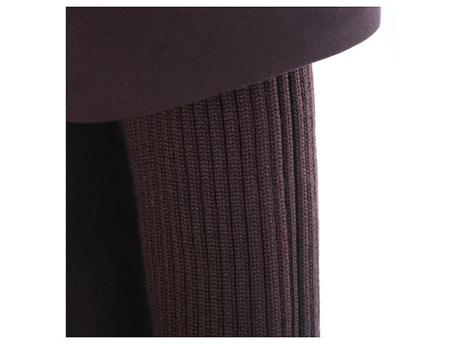 Escada Wool Coat With Ribbed Cuffs And A Double-Breasted Button Closure Brown - view 5