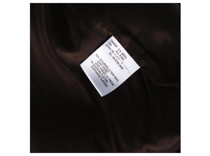 Escada Wool Coat With Ribbed Cuffs And A Double-Breasted Button Closure Brown - view 8