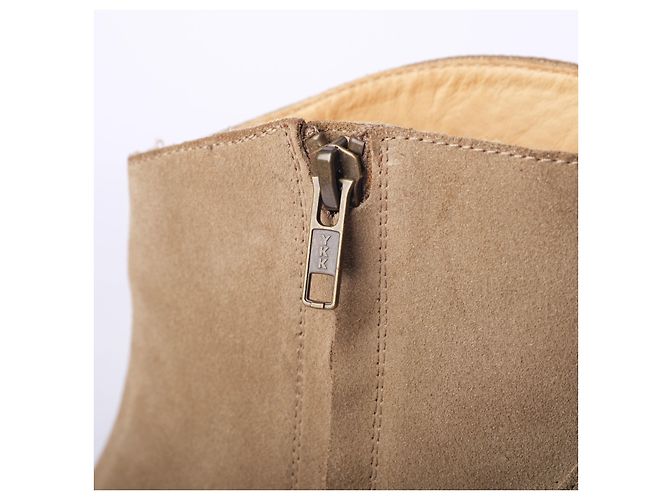 Isabel Marant Stiefeletten aus Taupe-Wildleder - Ansicht 4