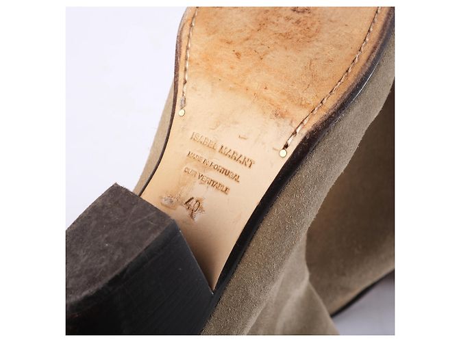 Isabel Marant Stiefeletten aus Taupe-Wildleder - Ansicht 6