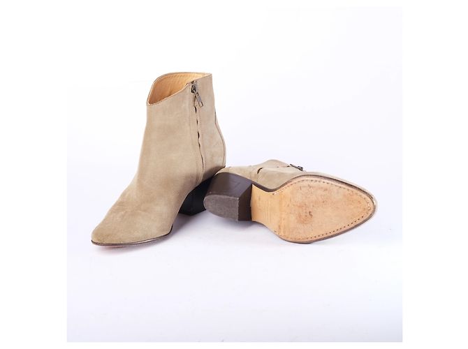 Isabel Marant Stiefeletten aus Taupe-Wildleder - Ansicht 7