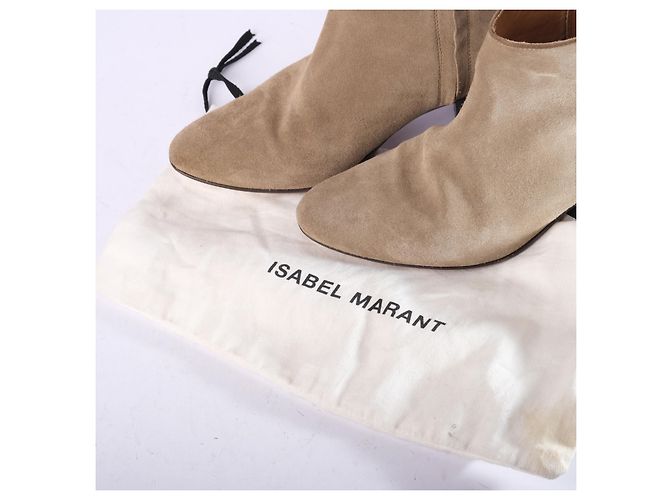 Isabel Marant Stiefeletten aus Taupe-Wildleder - Ansicht 8