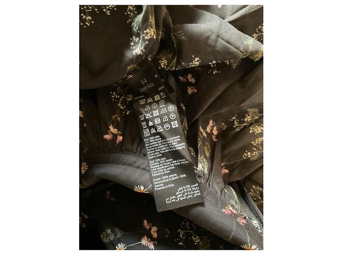 Autre Marque AllSaints Vestido Aislyn Varanasi Negro Rosa Blanco Verde - vista 5