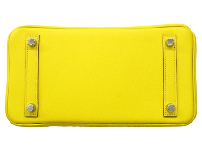 Hermès Borsa Hermes Birkin 25 in pelle Swift Lime D'oro - vista 3