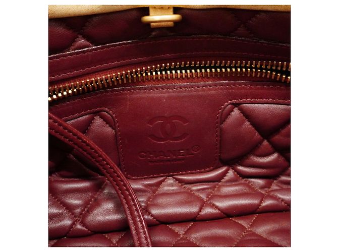 Borsa Tote in Pelle Chanel Coco Cocoon Beige - vista 5